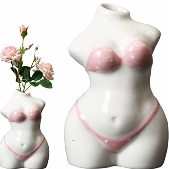 Woman Body Art Sculpture Vase - Picture 1 of 1